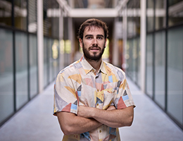 El matemtico Rubn Medina Sabino, profesor de la UPNA, fotografiado en el campus de Arrosadia