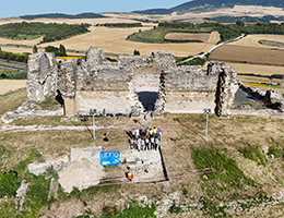 El Castillo de Tiebas, visto desde el cielo