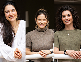 �frica Carrillo, Uxue Fonseca y Uxue Ibiricu en la UPNA