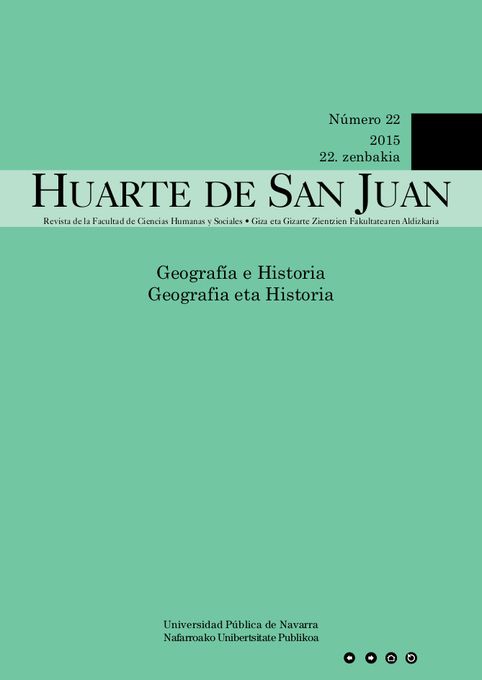 Portada del Número 22 de la revista Huarte de San Juan Geografía e Historia